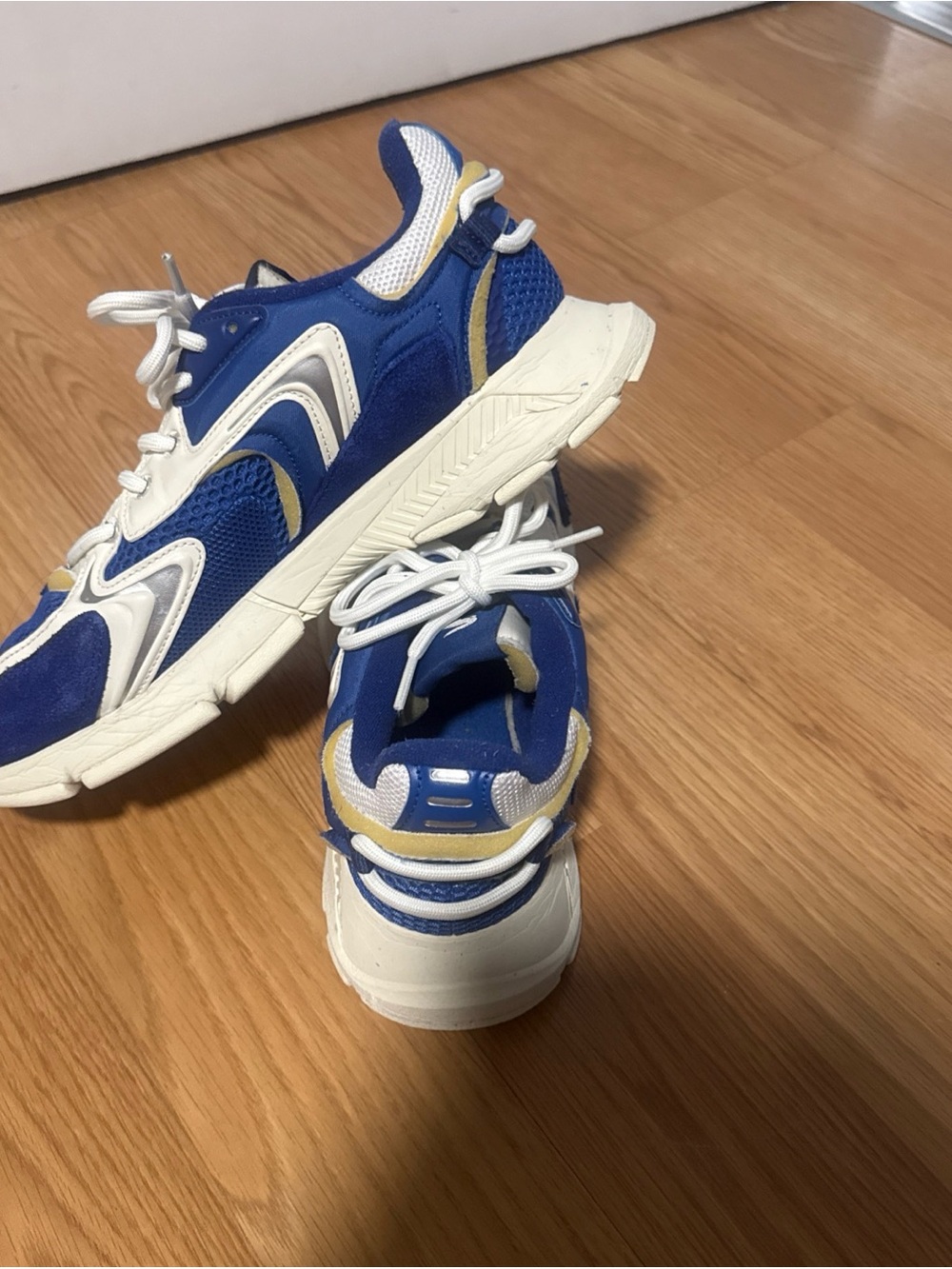 Lacoste Men's Sneakers L003 Neo Lace-up Sneakers Shoes Blue White Size 11 USED - Picture 10 of 16